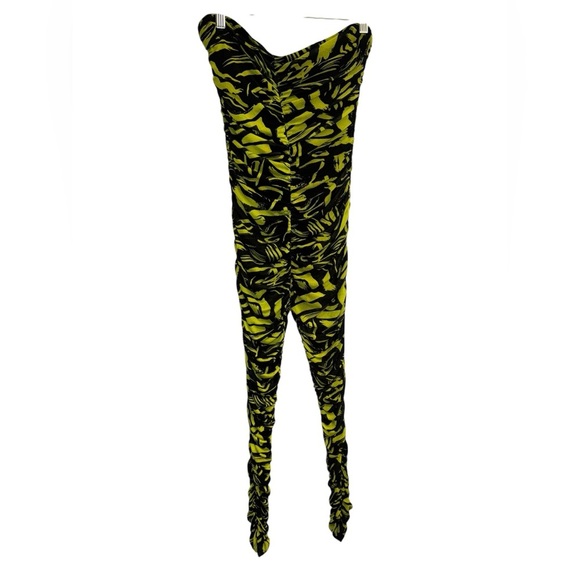 Mesh Green Patterned Jumpsuit - Picture 3 of 5